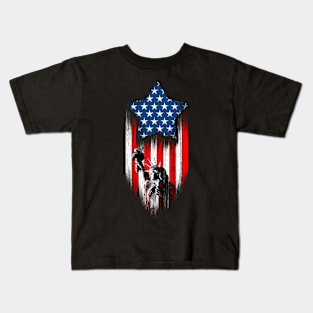 Lady Liberty Stars Stripes RWB Kids T-Shirt